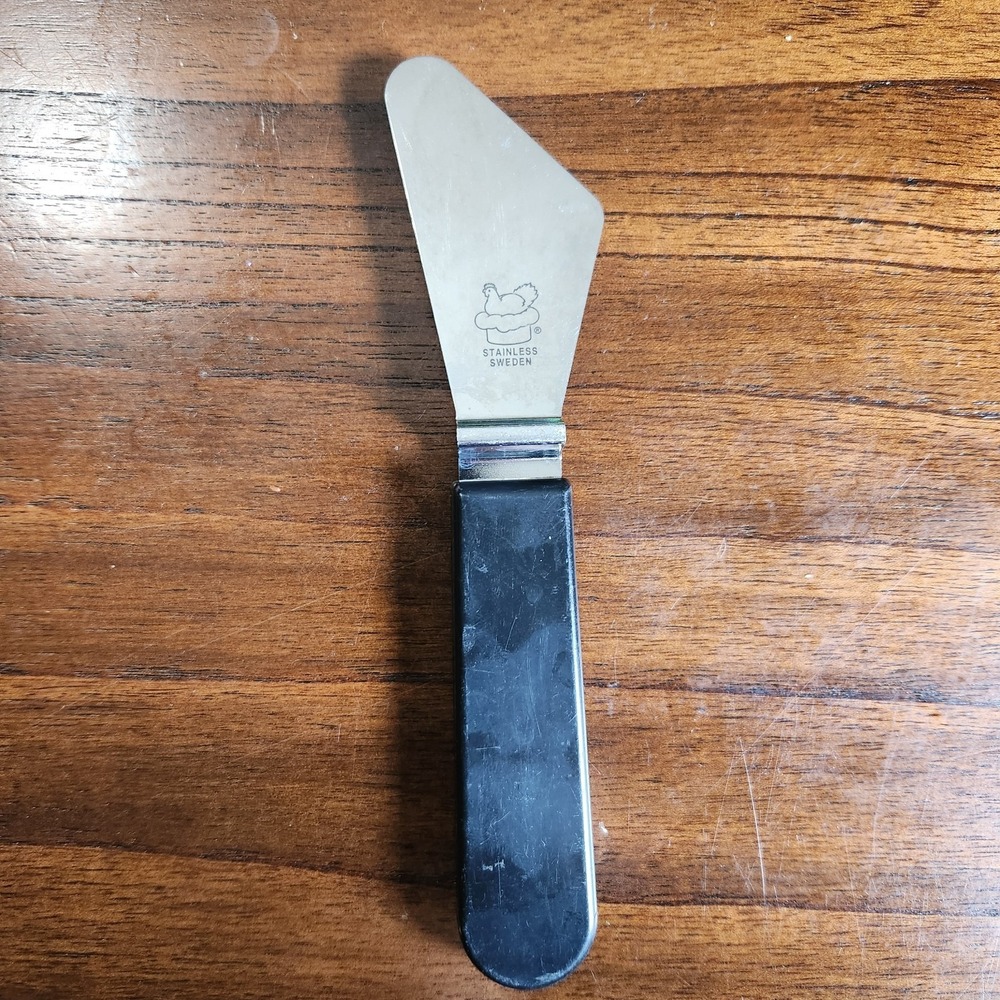 Vintage Pampered Chef Clip 'N Spread Spreader Knife. Stainless Steel. Sweeden